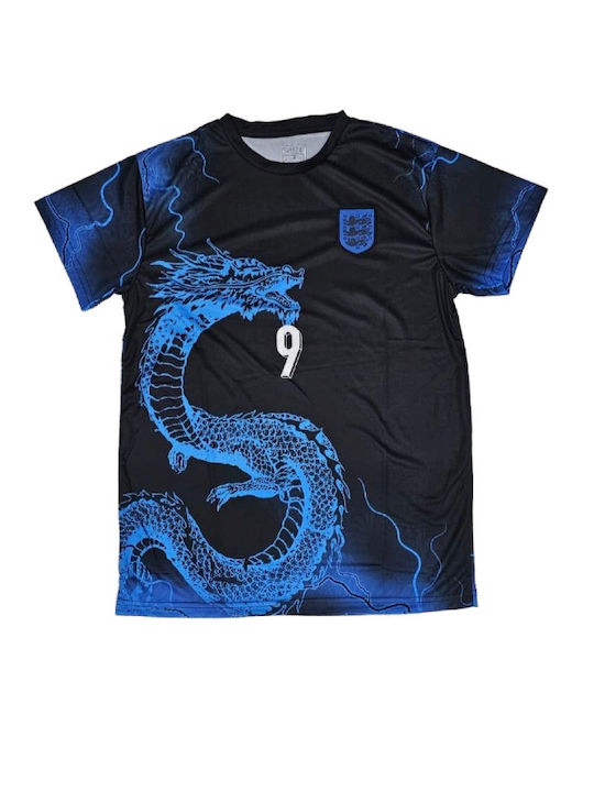 Football Jersey Kane England National Team Special Dragon Edition Black Turquoise Balón De Oro Unisex Black Turquoise Ab120