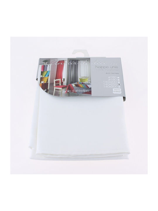 Tablecloth Stain Resistant Essentiel Blanc 180x180cm