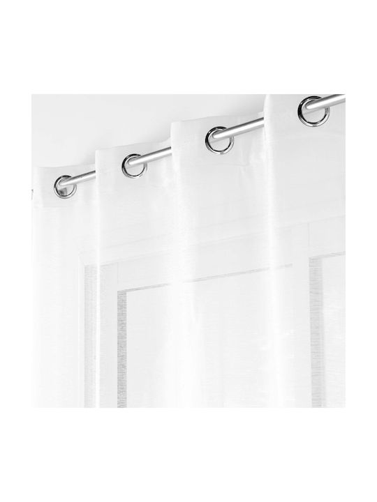 Douceur d'Intérieur Curtain with Grommets L-C Lissea White 140x240cm