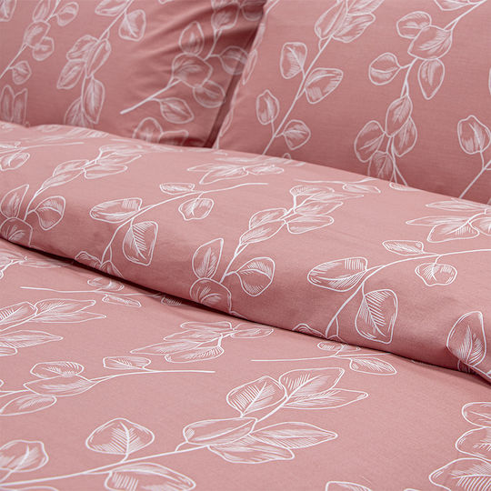 Lino Home Подредба Плик За Завивка 100% Памук 165x245см Единичен С Калъфка Dejar Розов
