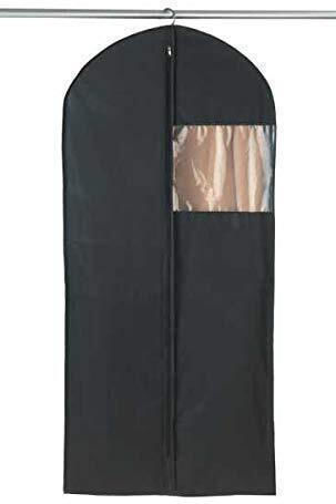 Wenko Plastic Hanging Storage Case for Coat / Dresses in Black Color 60x135cm 1pcs