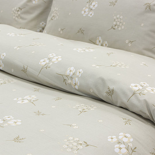 Lino Home Подредба Плик За Завивка 100% Памук 165x245см Единичен с Калъфка Diminuto Бежов