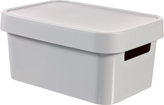 Curver Пластмаса Кутия за съхранение с капак Сив 27x19x120см 1бр