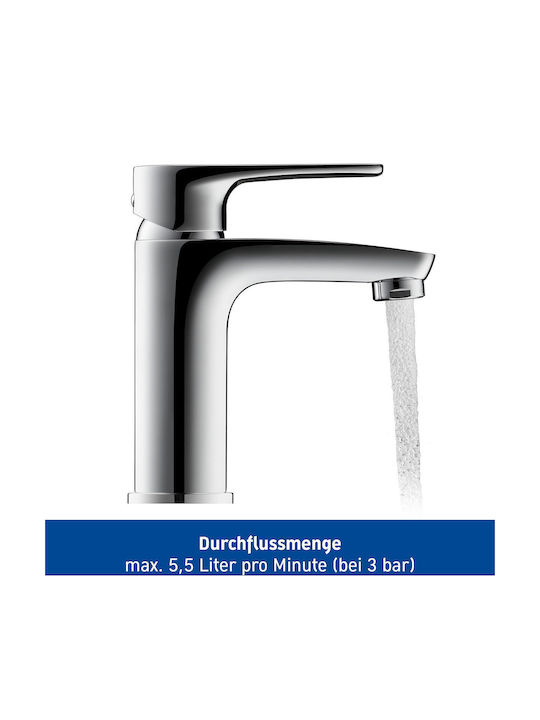 Duravit Αναμεικτική Μπαταρία Νιπτήρα Ασημί