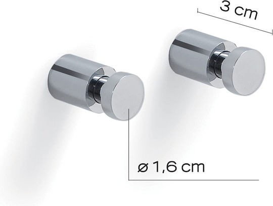 Gedy Haken Badezimmer Doppelt Schrauben Silber