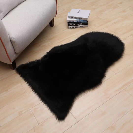 Viopros Χαλί Ορθογώνιο Μουτόν Μαύρο 60x90cm