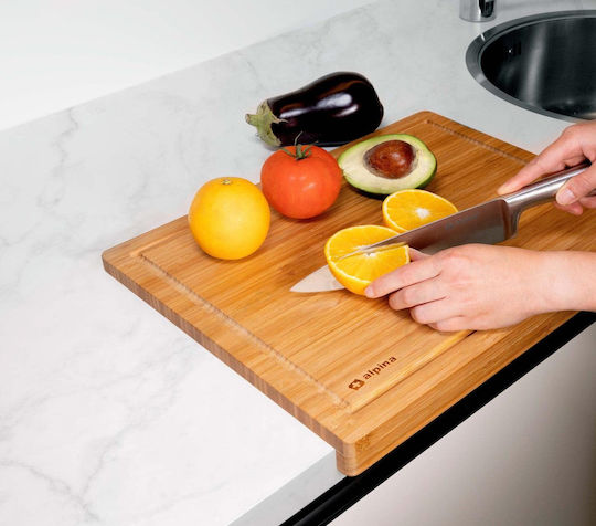 Alpina Appliances Επιφάνεια Κοπής από Μπαμπού Καφέ 45x35cm