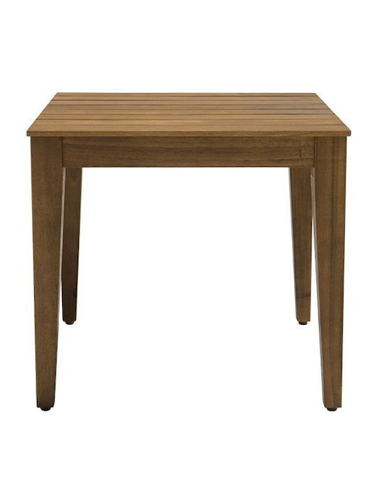 Sitting Room Table for Small Outdoor Spaces Made of Acacia Napole Natural Wood Shade 50x50x45cm