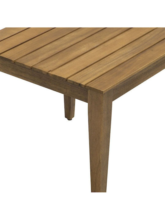 Sitting Room Table for Small Outdoor Spaces Made of Acacia Napole Natural Wood Shade 50x50x45cm