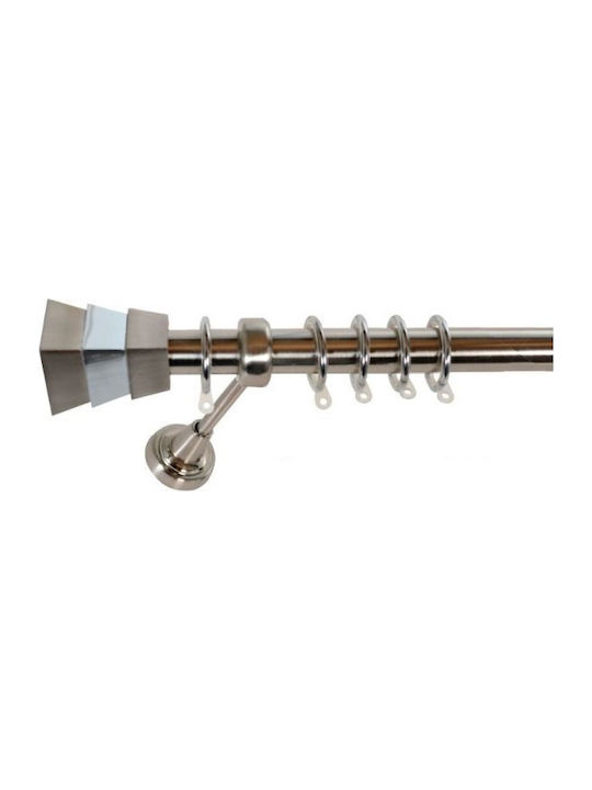 Import Hellas Extendable Metallic Curtain Pole No8 Single Diameter 25mm Length 140-250cm Oxide N8-7