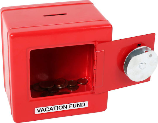 Goki G Money Box Metal Red 13.5x9.7x13.5cm