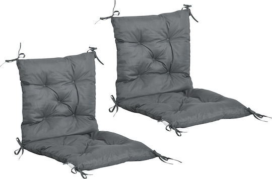 Outsunny Garden Chair Cushions Gray 50x98cm Outsunny Garden Chair Cushions Gray 50x98cm