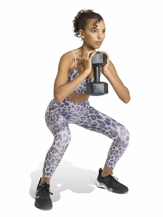Animal Training Women's Cropped High Waist Purple Leggings
