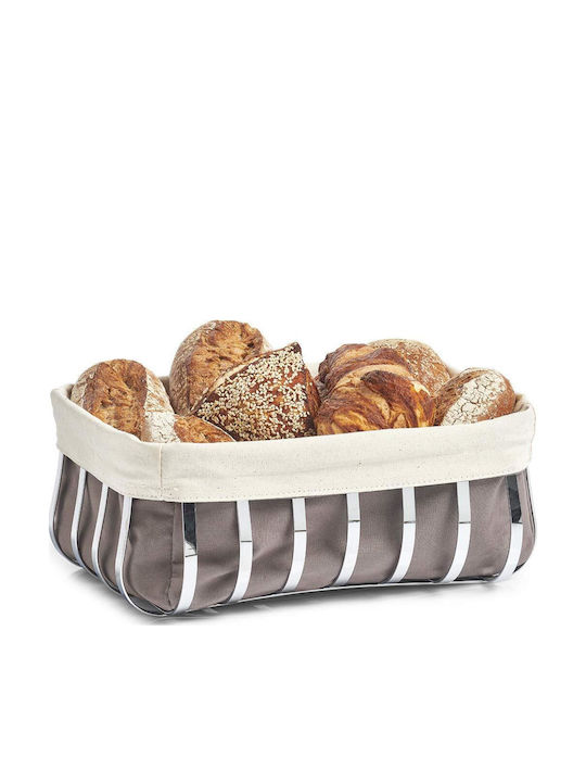 Zeller Brotkasten Metallisch Gray 33x24x13cm