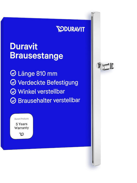 Duravit Coloană de duș fără Baterie Argintiu