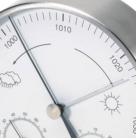 TFA 20.2027.60 Μετεωρολογικός Σταθμός Αναλογικός Επίτοιχος Ασημί