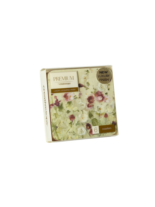 Creative Creative Tops Premium Coasters Στρογγυλό Σουβέρ Ξύλινο 10.4cm 6τμχ