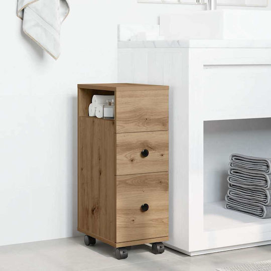 vidaXL Cabinet de baie L33xA23xÎ65cm Stejar