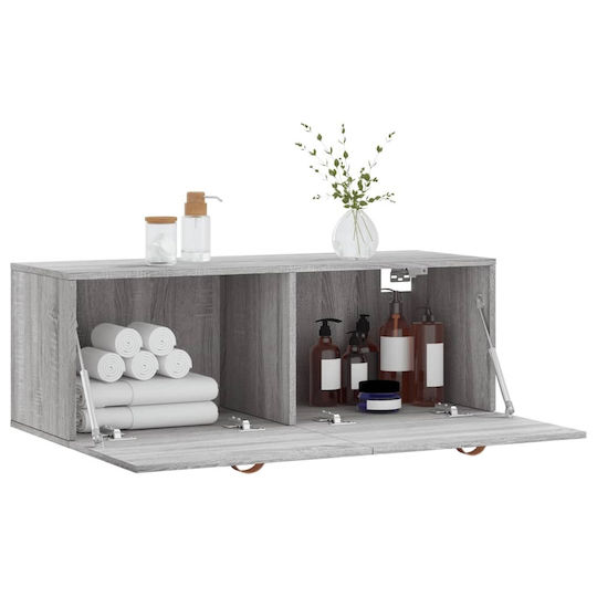 vidaXL Badezimmerschrank B100xT36.5xH35cm Eiche