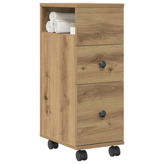 vidaXL Cabinet de baie L33xA23xÎ65cm Stejar