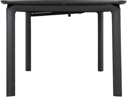 Masă Extensibilă De Bucătărie Din Aluminiu Gri 300x100x75cm