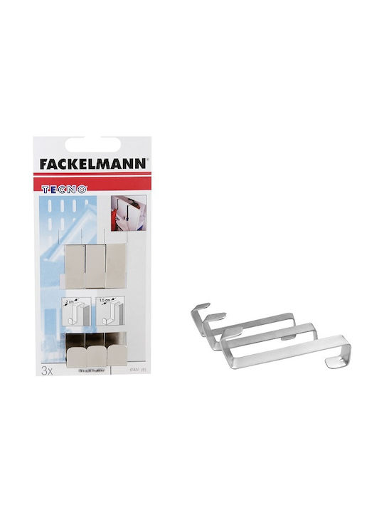 Fackelmann Stainless Steel Door Hook 3 Pieces
