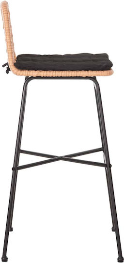 Stool for Bar Outdoor Black, Beige 49x50x101cm