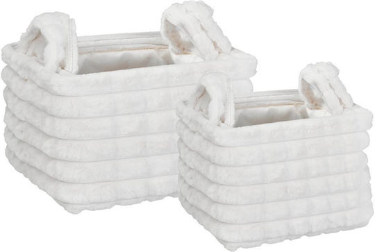 Next Storage Basket Fabric White 2pcs