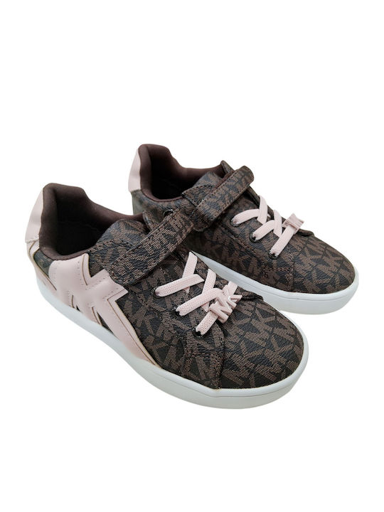 Παιδικά Sneakers με Σκρατς Καφέ