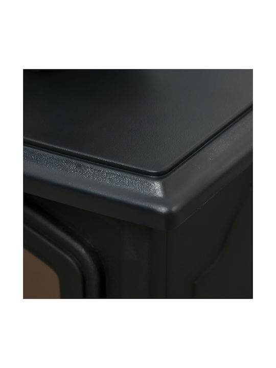 HomCom Floor Electric Fireplace 2000W 36.5x24cm Black