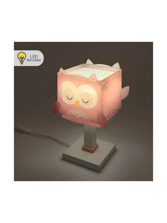 Ango LED Детски Осветителни Тела За Маса Owl Розово 29x13.5x13.5см 64481N