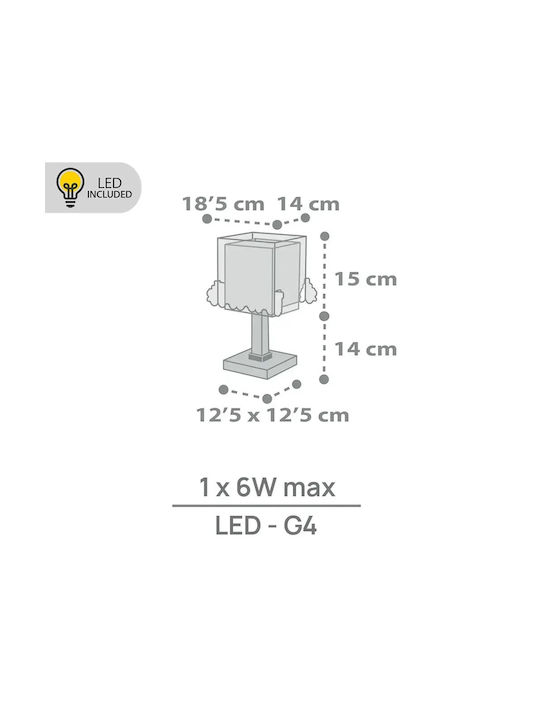 Ango LED Kinder Dekorative Lampe Night Train Hellblau