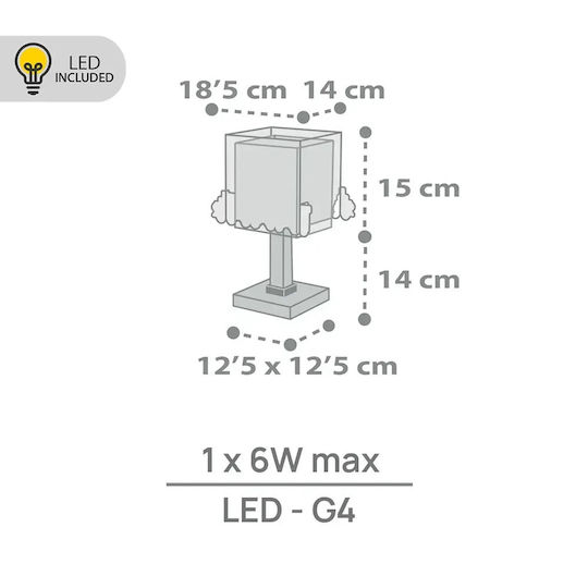 Ango Lumini LED Lampă decorativă pentru copii Night Train Albastru deschis