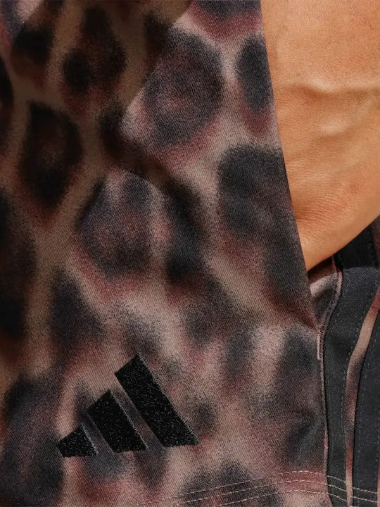 Essentials Дамски Висока Талия Спортен Шорт Leopard Print