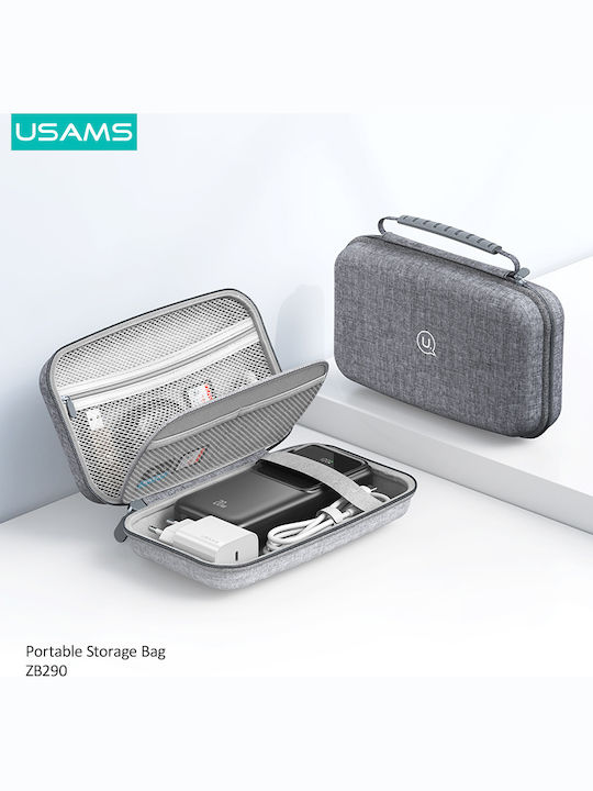 Usams Θήκη Οργάνωσης Αξεσουάρ Us-zb290 22x13x7.8cm Γκρι