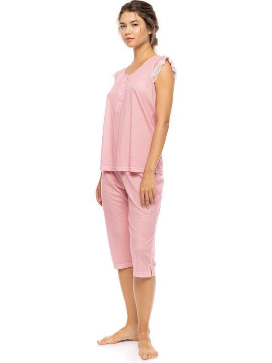 Pink Label Καλοκαιρινό Γυναικείο Σετ Πιτζάμας Raspberry Pink Label Καλοκαιρινό Γυναικείο Σετ Πιτζάμας Raspberry