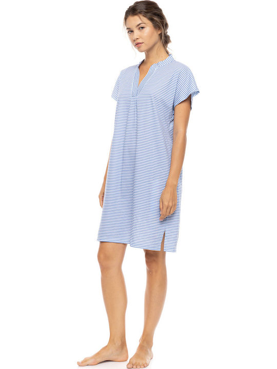 Pink Label Καλοκαιρινό Γυναικείο Νυχτικό Nightgown Mariniere Pink Label Καλοκαιρινό Γυναικείο Νυχτικό Nightgown Mariniere