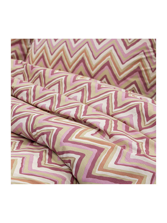 Lino Home Flots Σετ Σεντόνια Υπέρδιπλα με Λάστιχο 165x200+32εκ. Μπεζ (4τμχ)