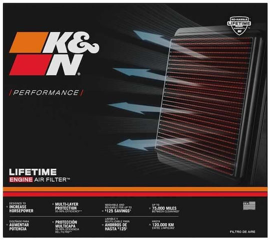 K&N Φίλτρο Αέρος Ελευθέρας Ροής 229x214mm για Citroen CX 2.0lt 2015