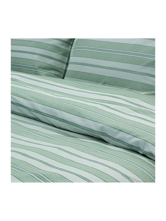Lino Home Carril Set Bed Sheets for Single Bed with Rubber Hugger 105x200+32cm 3 (3 Pieces)