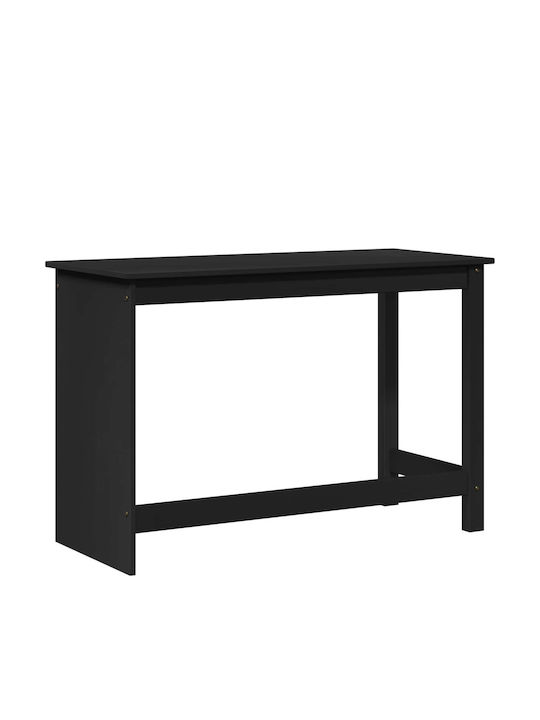 vidaXL Schreibtisch Aus Massivholz Schwarz 112x50x75cm