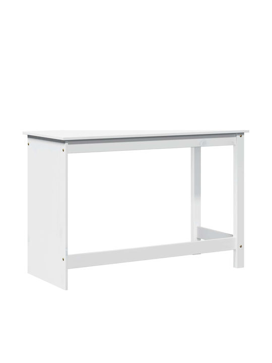 Desk Solid Wood White 112x50x75 cm