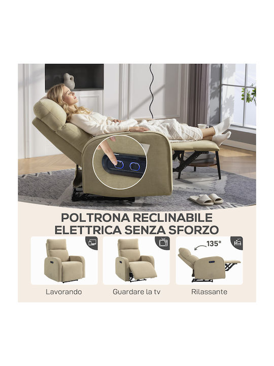 Scaun De Relaxare Relaxează-Te Cu Puf Bej 80x93x103cm