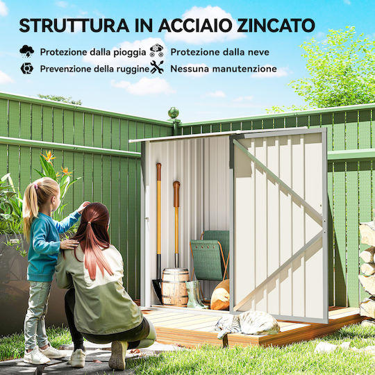 Metallic Garden Shed Galvanized L1xW1.04xH1.6m