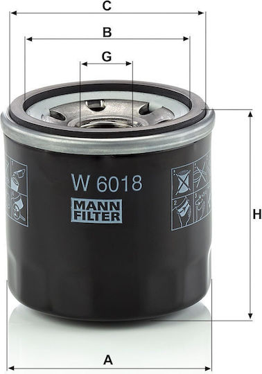 Mann Filter Φίλτρο Λαδιού Αυτοκινήτου für Mazda