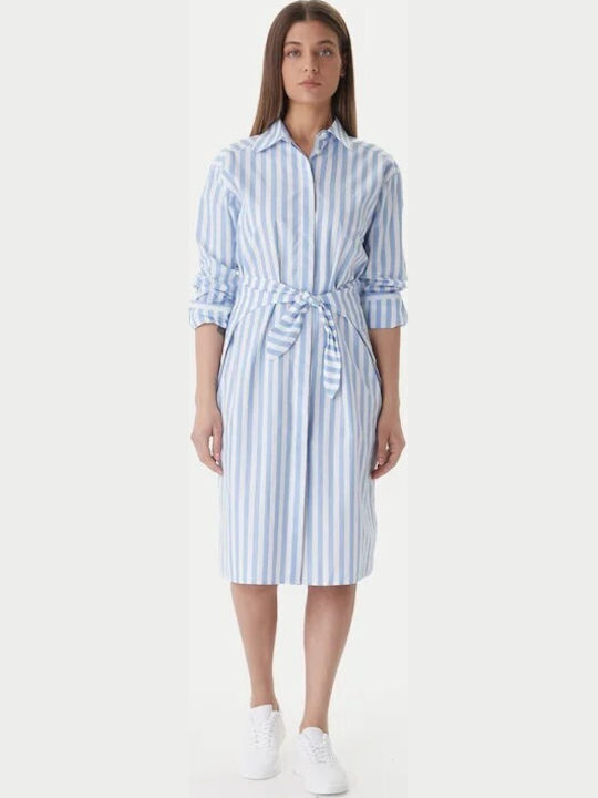 Midi Shirt Dress Light Blue LV044F032G C32