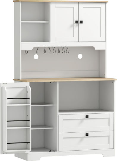 Floor Kitchen Cabinet White 100x40x62cm