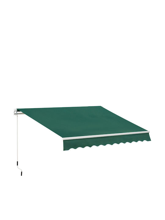 Outsunny Tendă de Terasă Verde 3x2m