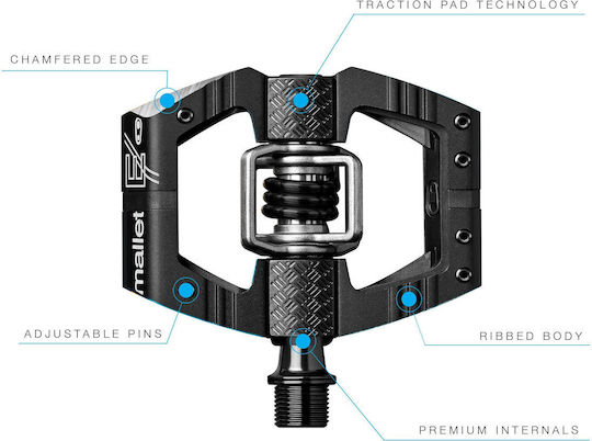 Crank Brothers Wahoo Fahrradpedale Clipless Schwarz
