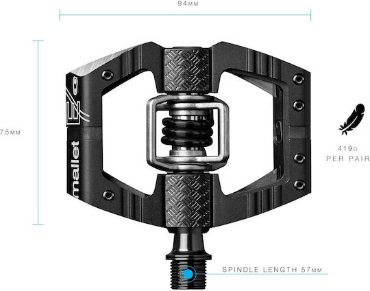 Crank Brothers Wahoo Fahrradpedale Clipless Schwarz